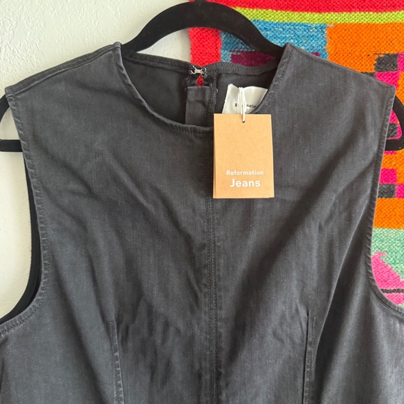 Reformation Kendi Denim Midi Dress | US 14 - Picture 2 of 4